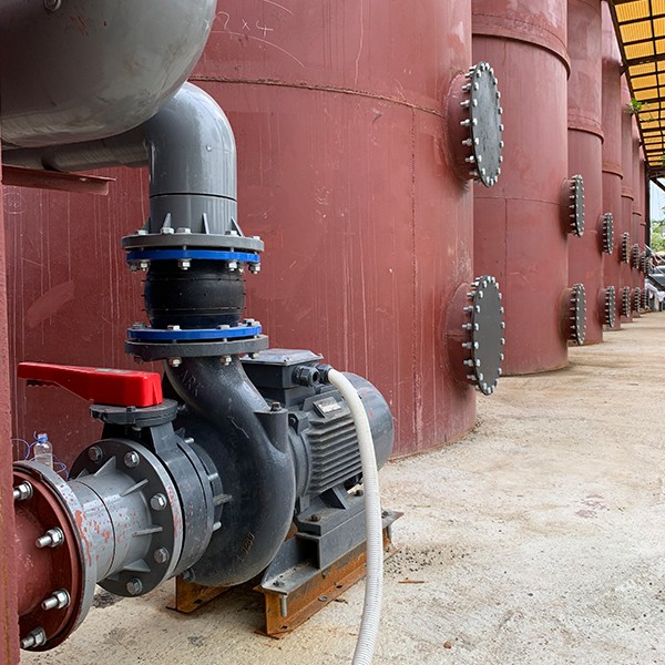 河道治理管道泵應用現場